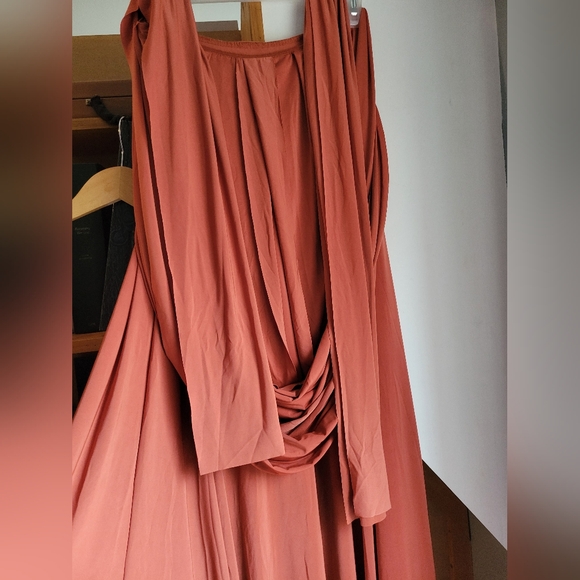 Terracotta Infinity Bridesmaids Dress - Picture 4 of 5